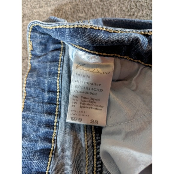 Kancan Jeans Women's 9/28 Blue Estilo Skinny Mid Rise Stretch Med Wash Denim - Picture 7 of 9